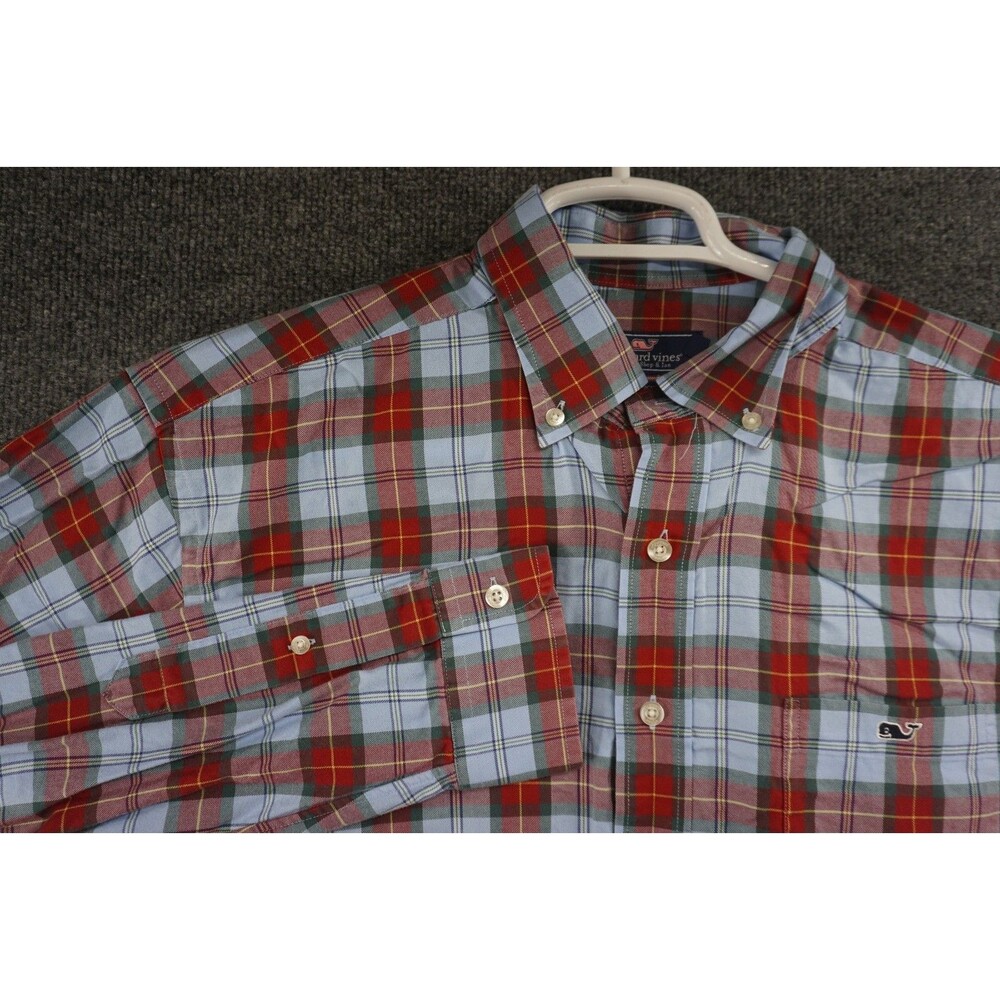 Vineyard Vines Shirt Mens Large Classic Fit Tucker Shirt Long Sleeve Plaid